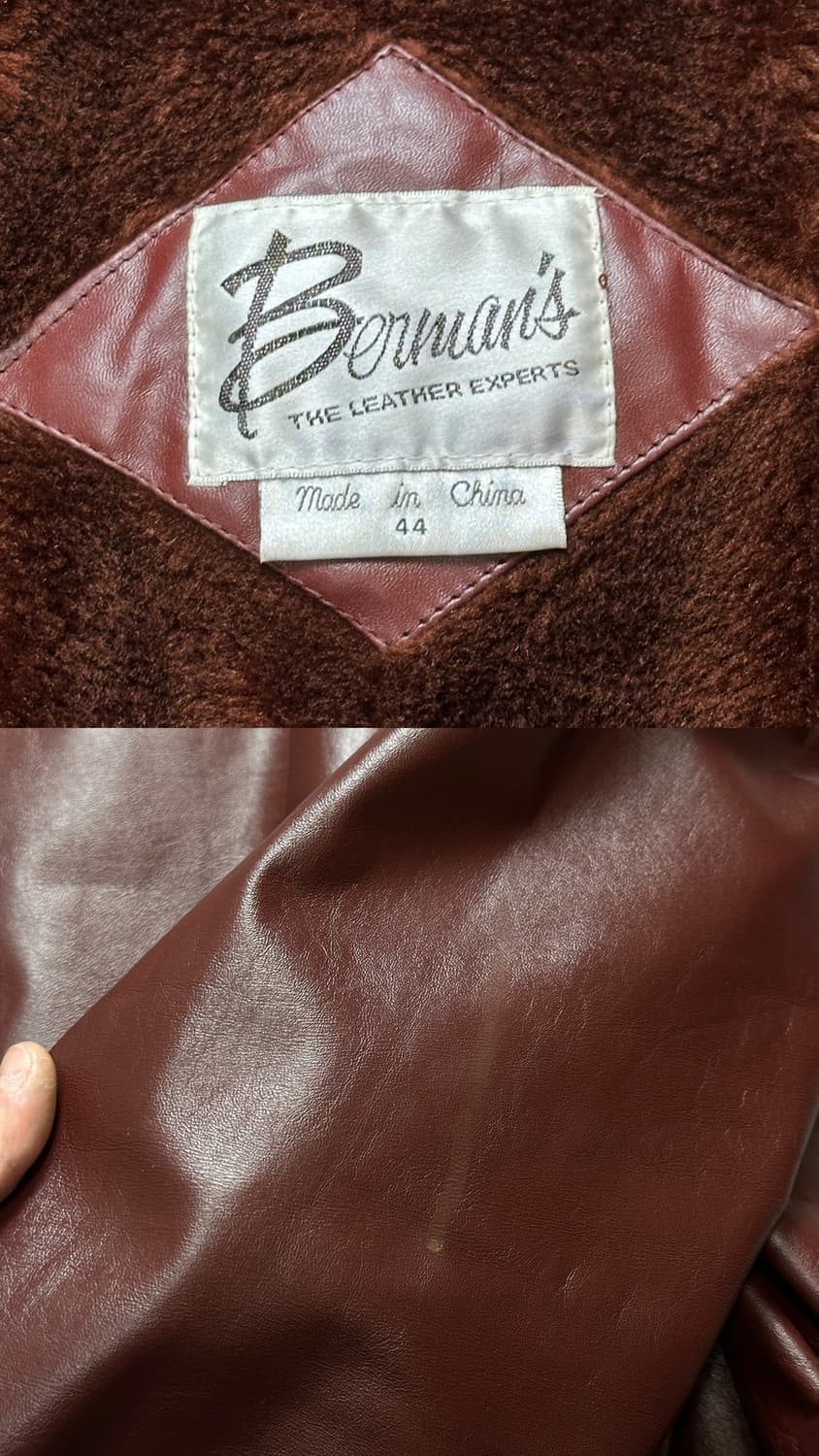 80's 빈티지 버건디 레더 자켓 파이트클럽 타일러 더든 상품이미지9