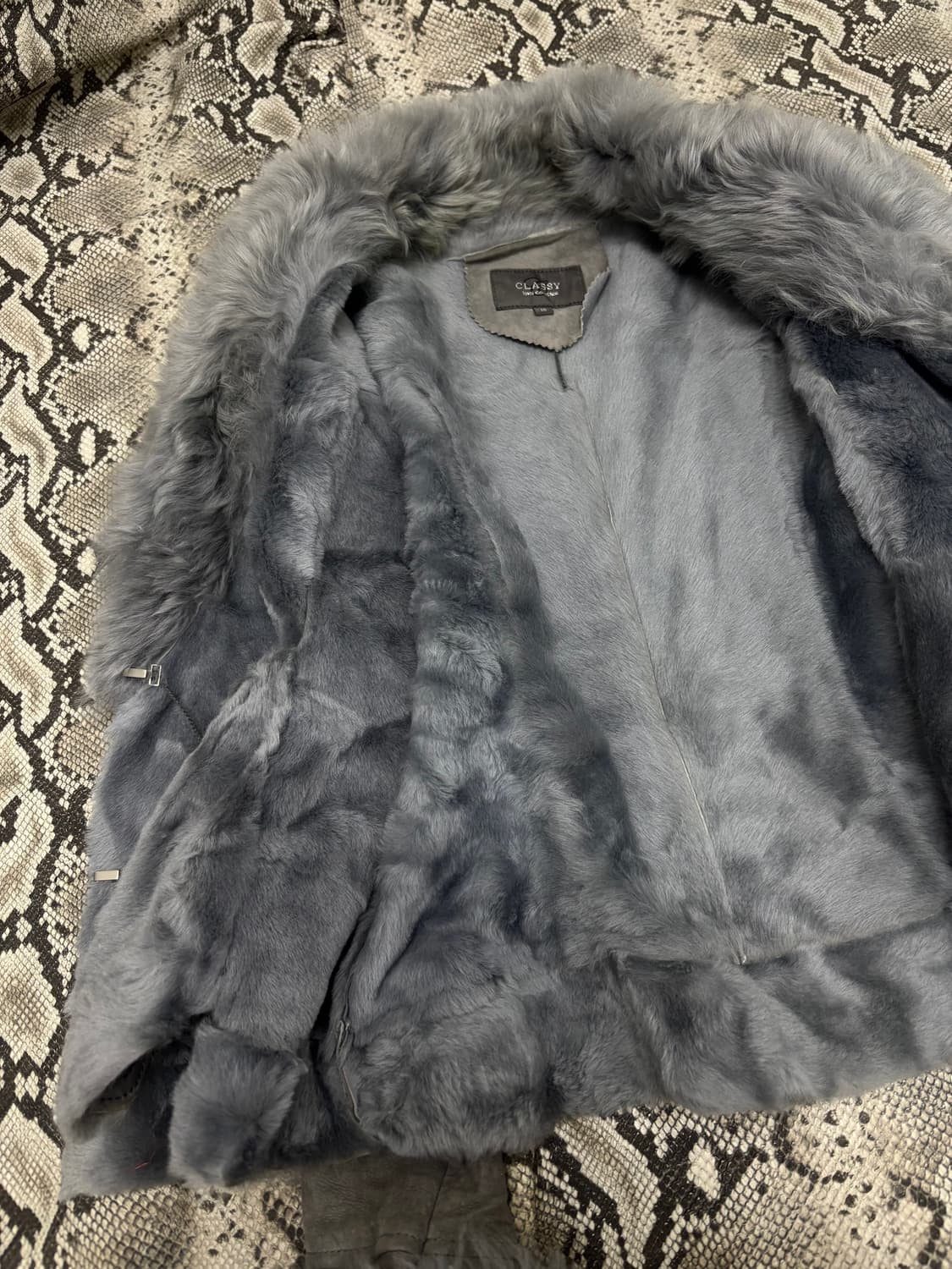 Y2K Grey Fur Trimming Jacket 상품이미지8