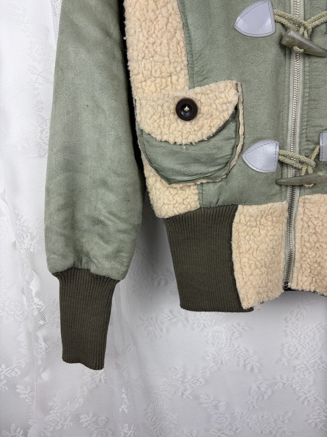 Sherpa Mix Duffle Crop Jacket 상품이미지3