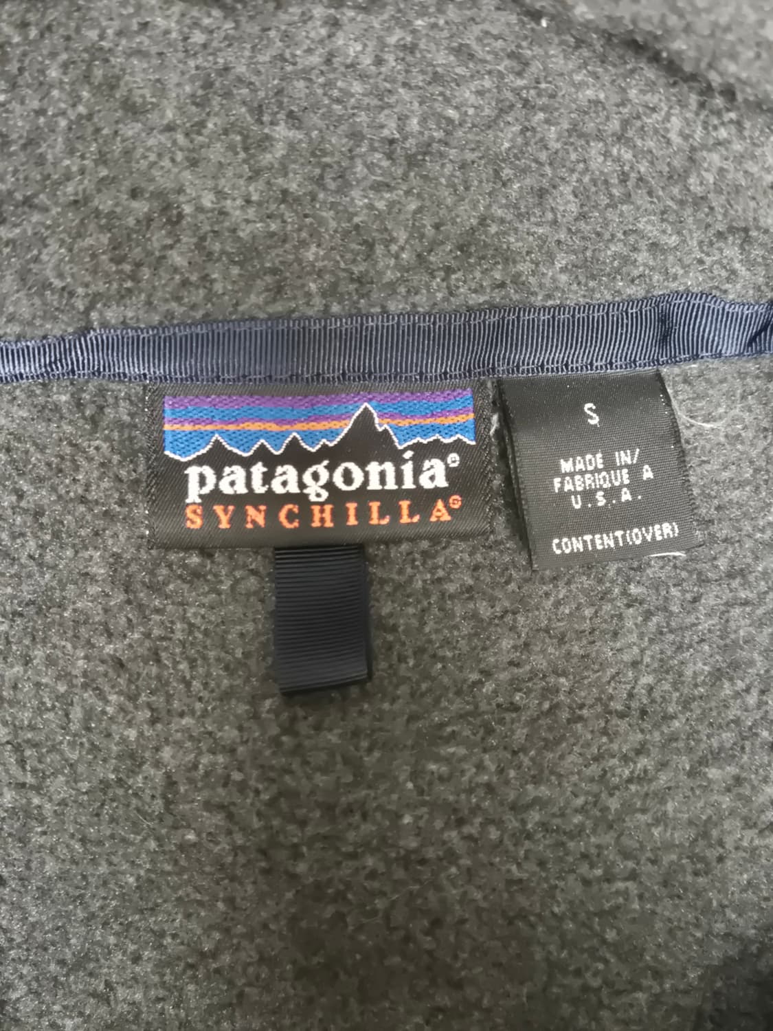 90s USA 파타고니아 신칠라 집업 차콜 상품이미지3