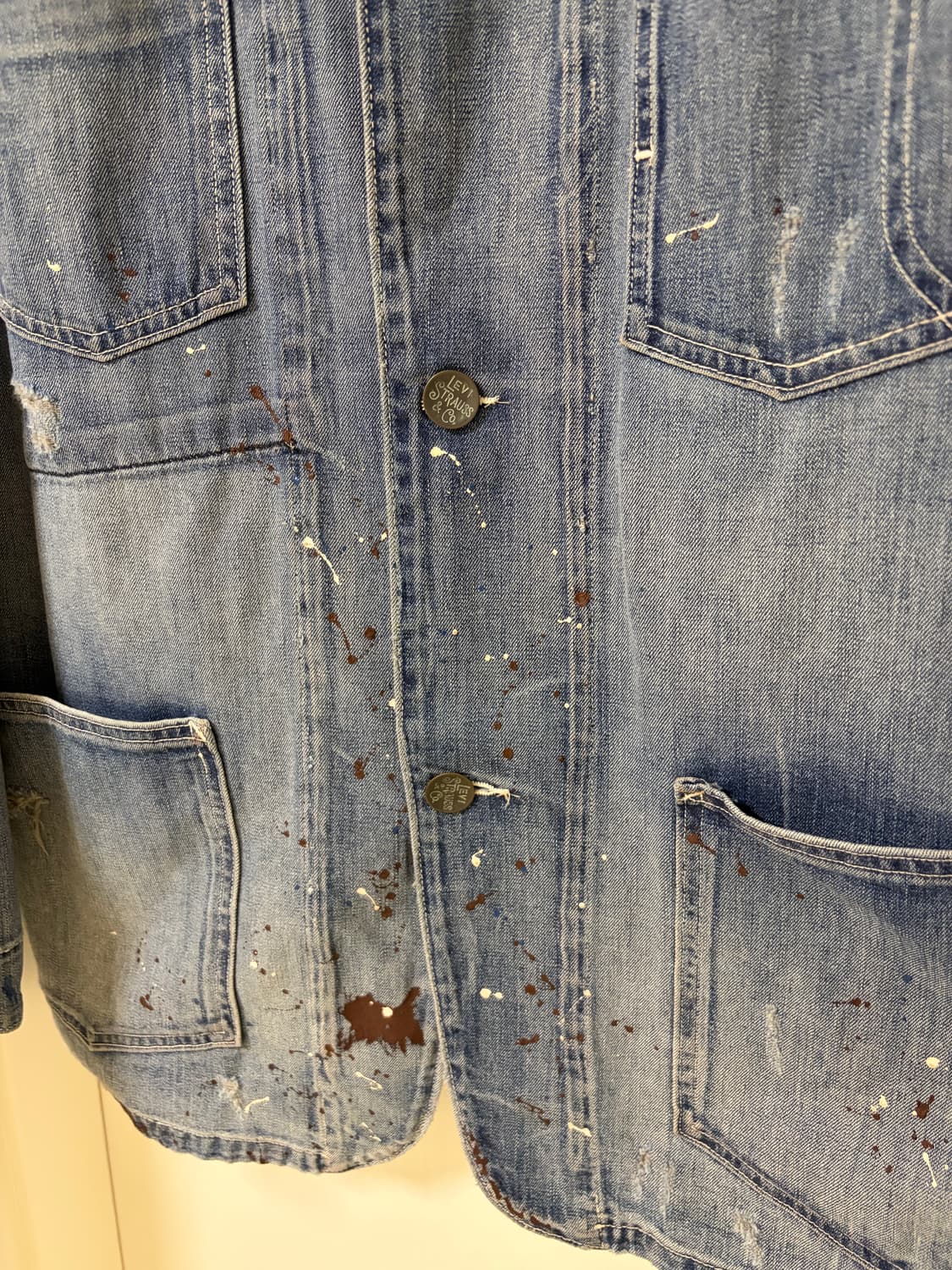 리바이스빈티지클로딩 LVC Lot67 페인팅 스플래터 초어자켓 M 상품이미지3