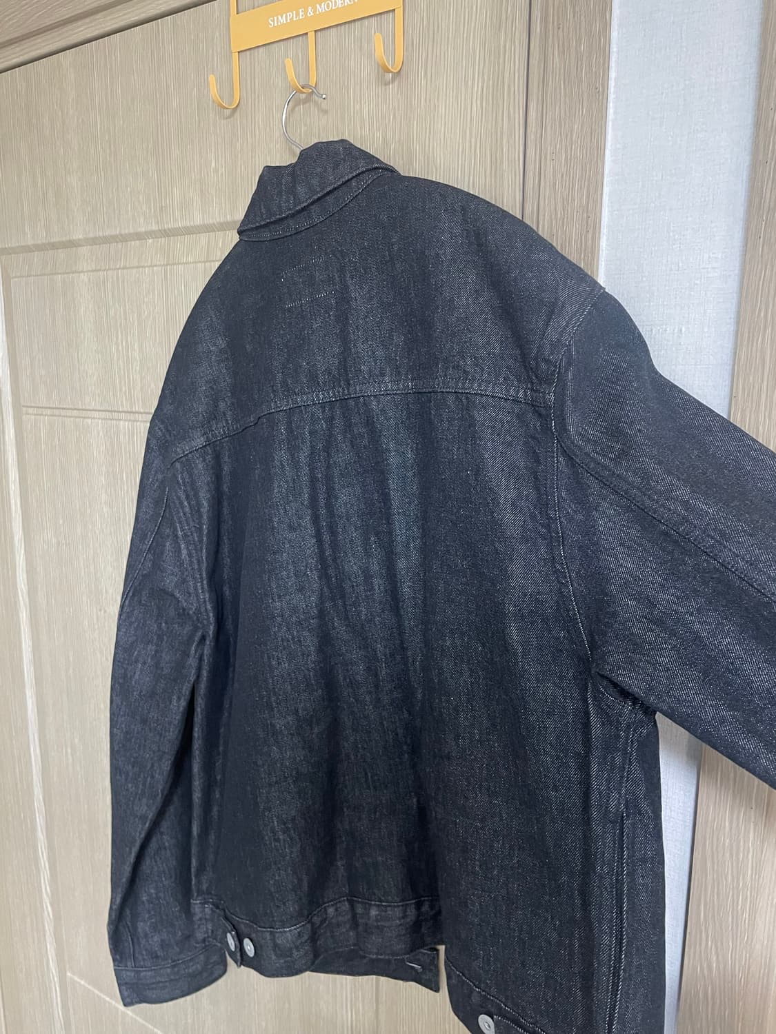 아트이프액츠 데님 트러커자켓 워시드 블랙 L 상품이미지6