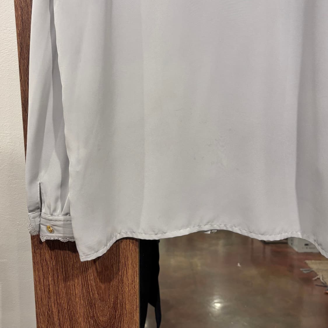 일본 빈티지 로판 하이넥 레이스 블라우스 상품이미지7