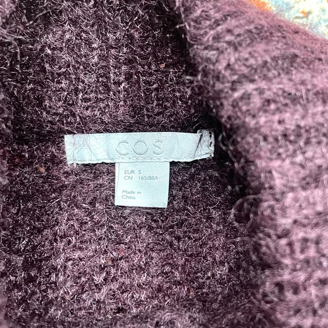 코스 버건디 반폴라 니트 여성S  상품이미지3
