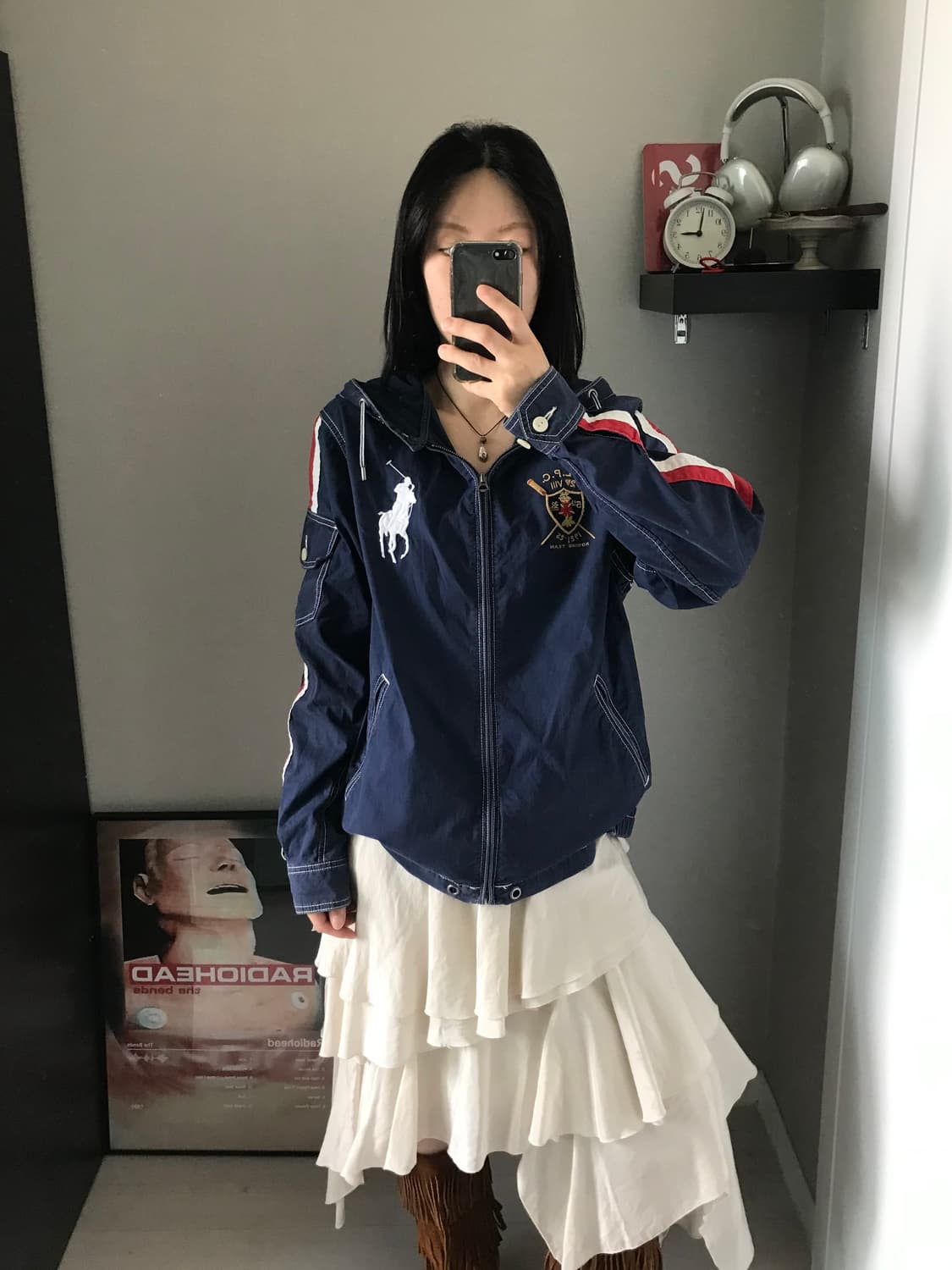 폴로 랄프로렌 빅포니로고 네이비 바람막이 자켓 상품이미지1