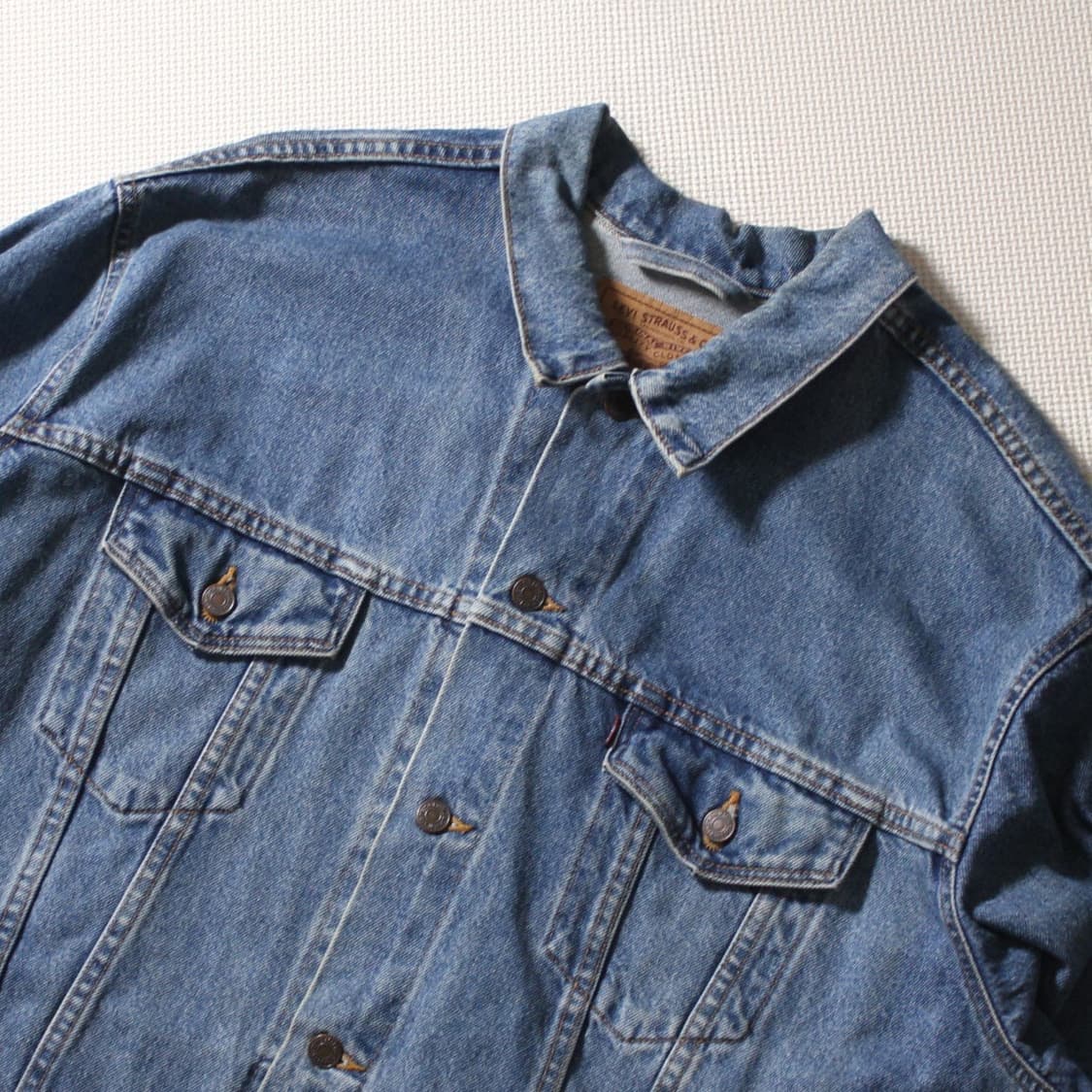 90's Levi’s 리바이스 USA 데님 트러커 자켓 L030 상품이미지3