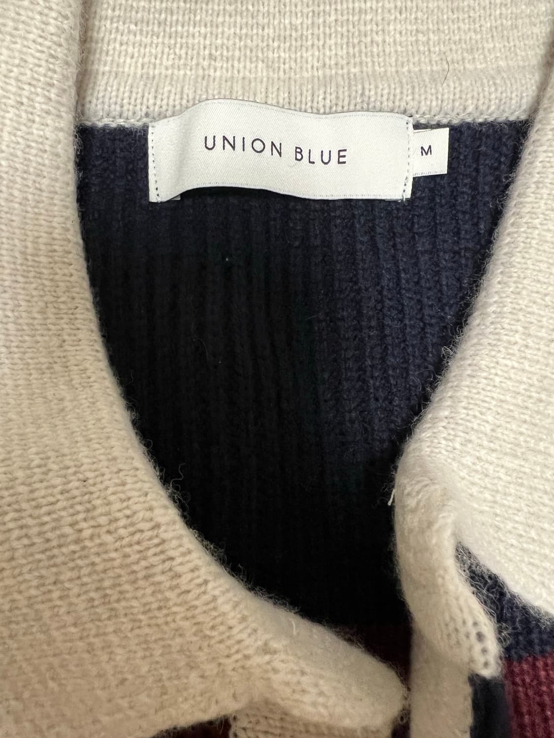 유니온블루 럭비 메리노 폴로 니트 (M) 상품이미지3