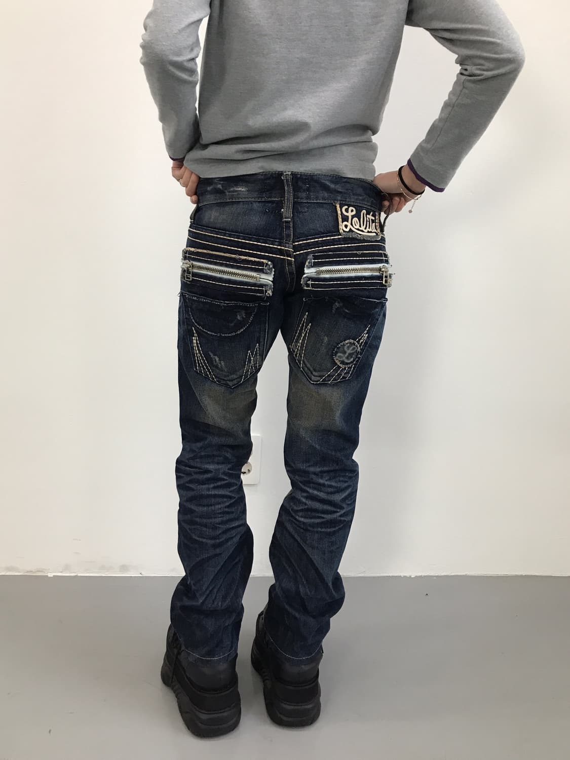 LOLITA JEANS Y2k Zip Pocket Denim Pants 상품이미지1