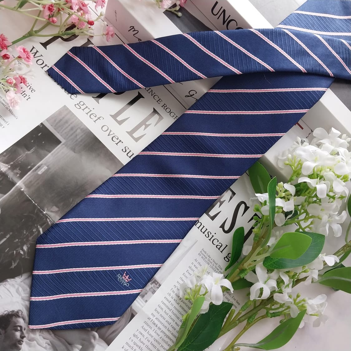 메트로시티 네이비 스트라이프 넥타이 8.3cm A+등급 K2396
 상품이미지3