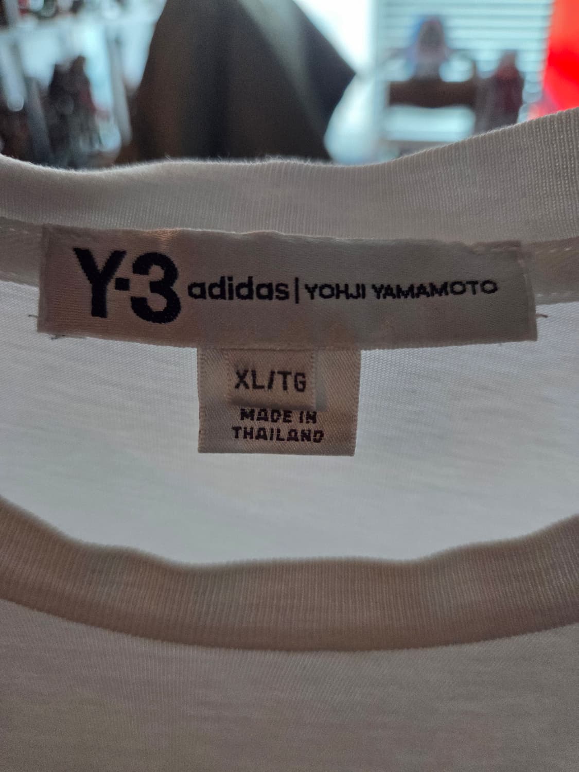 Y3  화이트 면 티셔츠 XL 상품이미지3