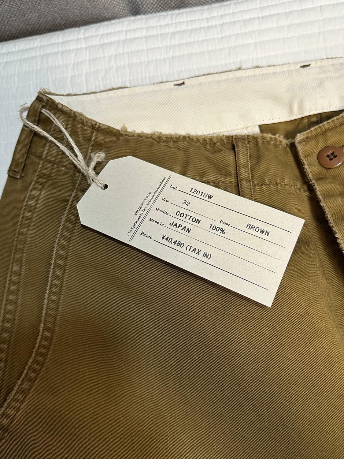 풀카운트 us army 41 치노 팬츠 데미지 버전 32사이즈 브라운  상품이미지2