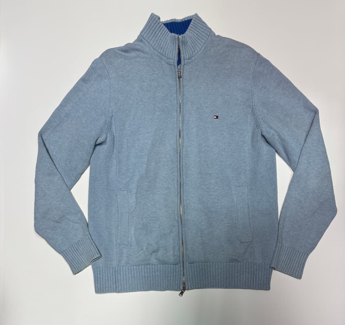 타미힐피거 귀여운 소라 코튼 투 웨이 니트 집업 상품이미지1