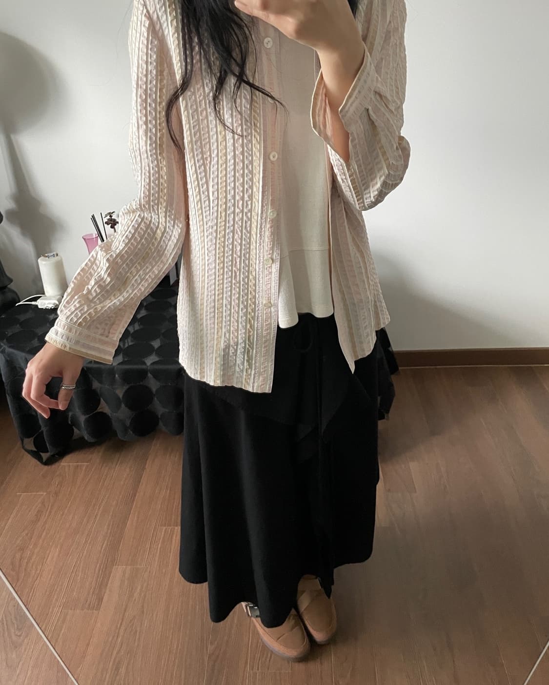 embossing stripe blouse 상품이미지9
