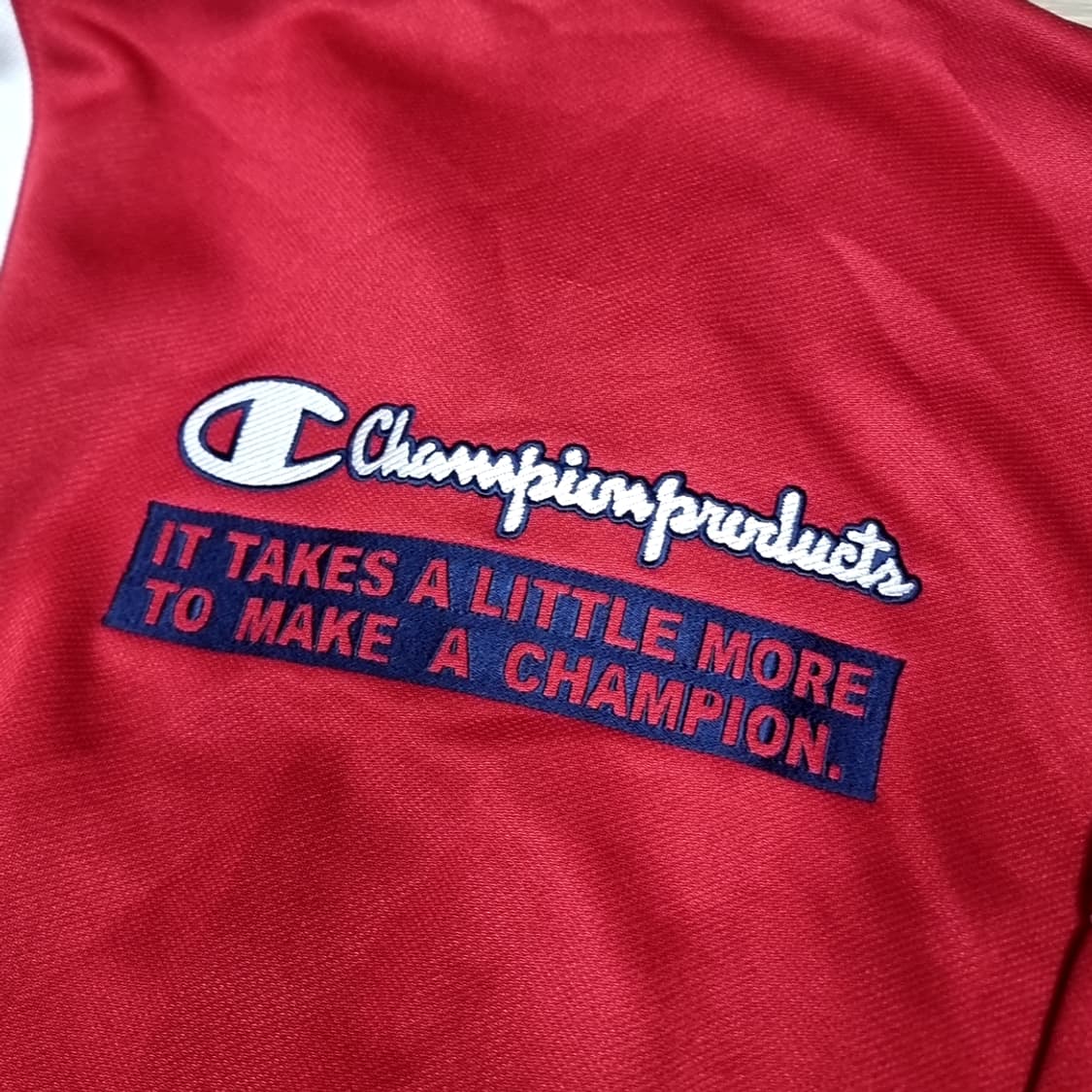 일본제 챔피온 레드 화이트 트랙 자켓(95) 상품이미지5