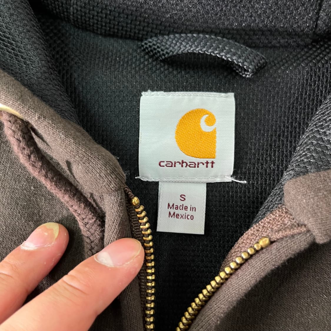 100 칼하트 써멀 브라운 후드집업 상품이미지4