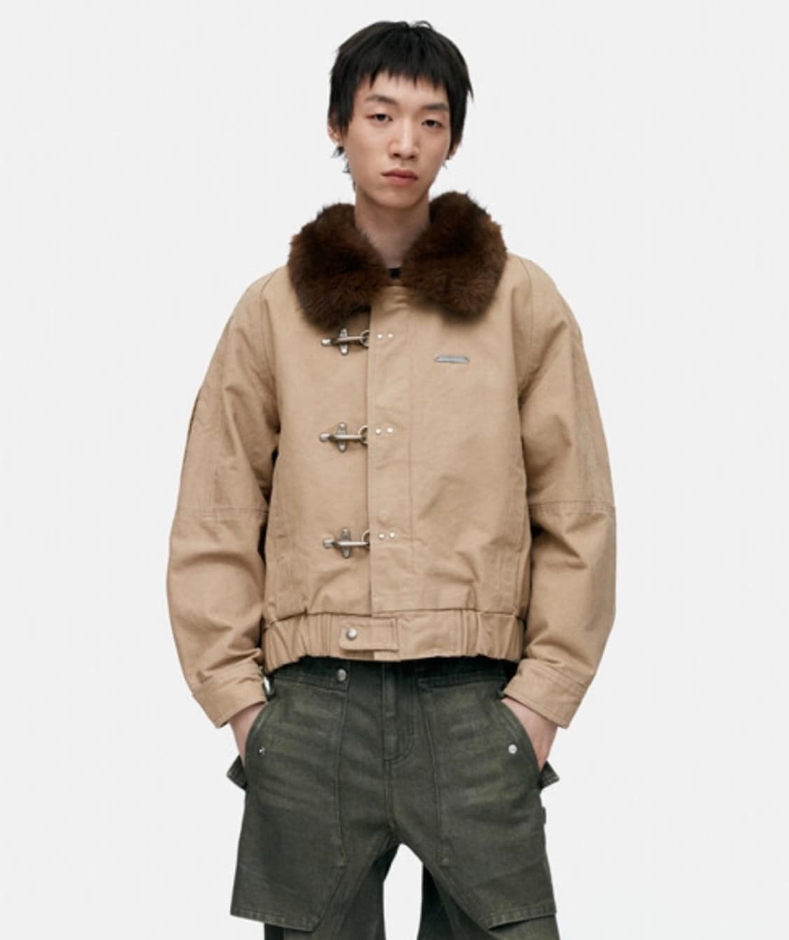 ADSB 앤더슨벨 유니섹스 오르테가 워시드 코튼 재킷 베이지 M 상품이미지1