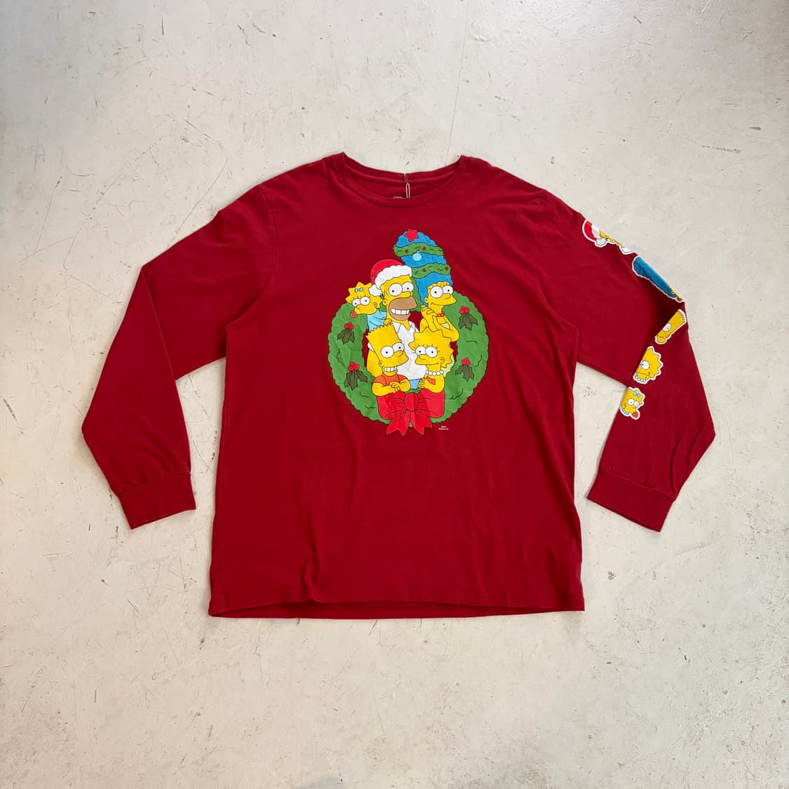 심슨 크리스마스 오피셜 빈티지 롱슬리브 XL 상품이미지1