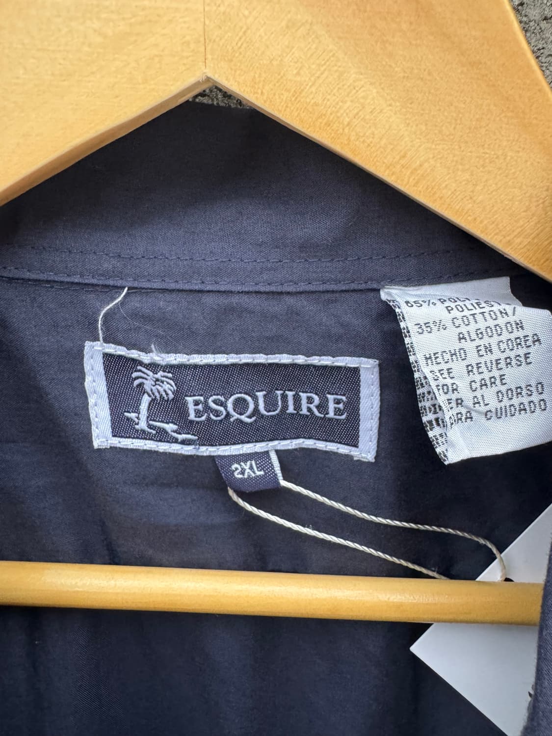 90s esquire 빈티지 쿠바 구아야베라 셔츠 네이비 2xl 상품이미지4