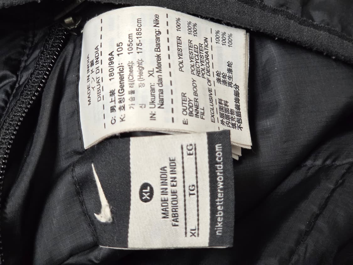 나이키 인터밀란 양면 경량 후디패딩 XL (실측 69/58) 블랙블루 상품이미지8