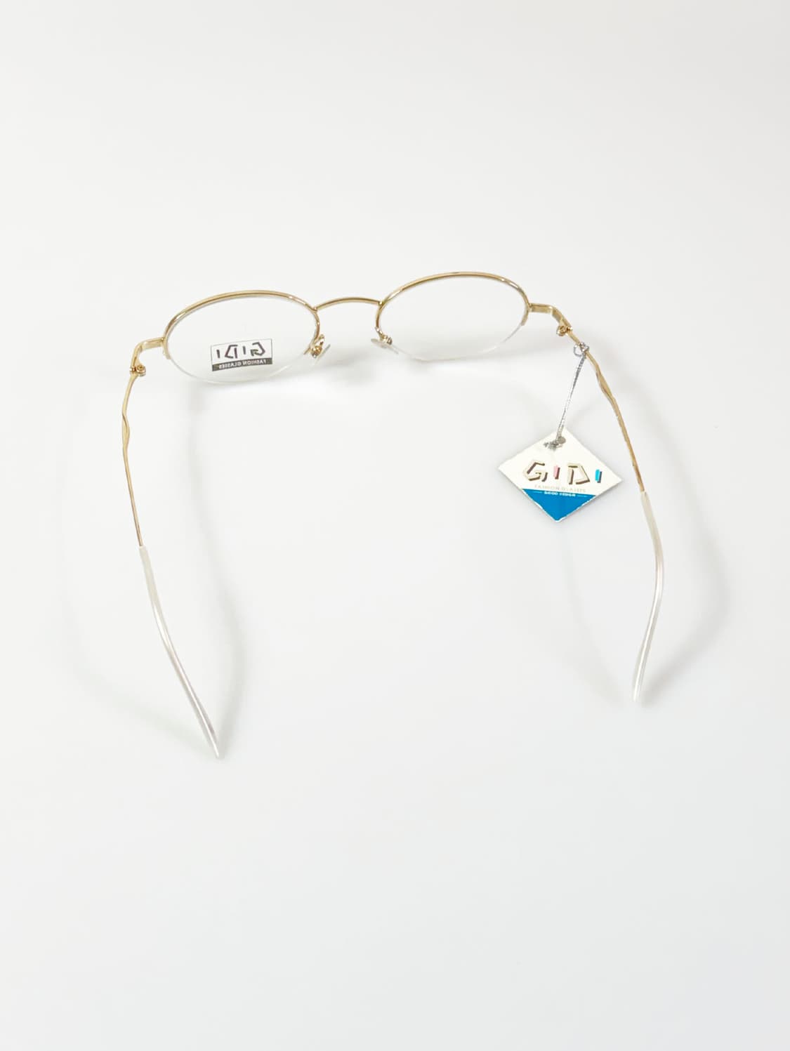 90s 서전 GIDI 골드 오벌 반무테 메탈 빈티지 안경 상품이미지5
