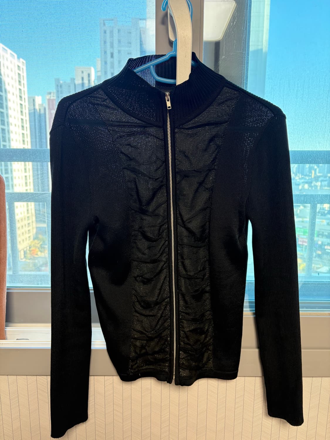 빈티지 셔링 집업 블랙 상품이미지1