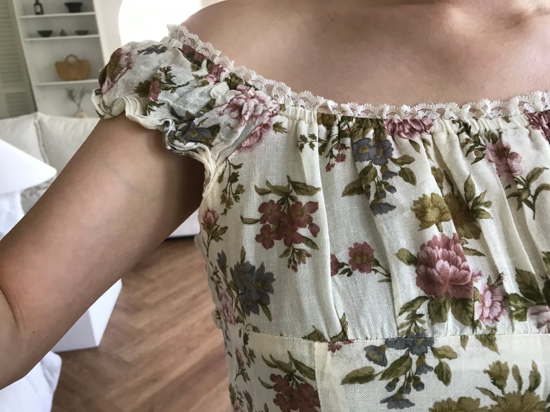 vintage flower pattern one-piece 상품이미지5