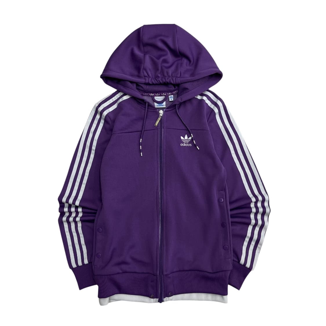 아디다스 화이트라인 셔링 퍼플 후드집업 S 상품이미지2