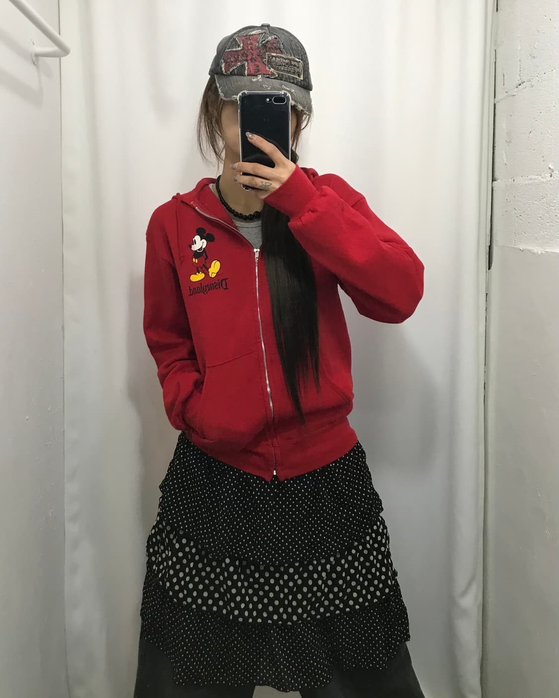 디즈니 미키마우스 레드 후드집업 상품이미지2