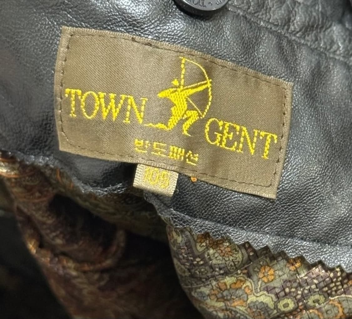 빈티지 가죽 퍼 카라 자켓 95/M 상품이미지4