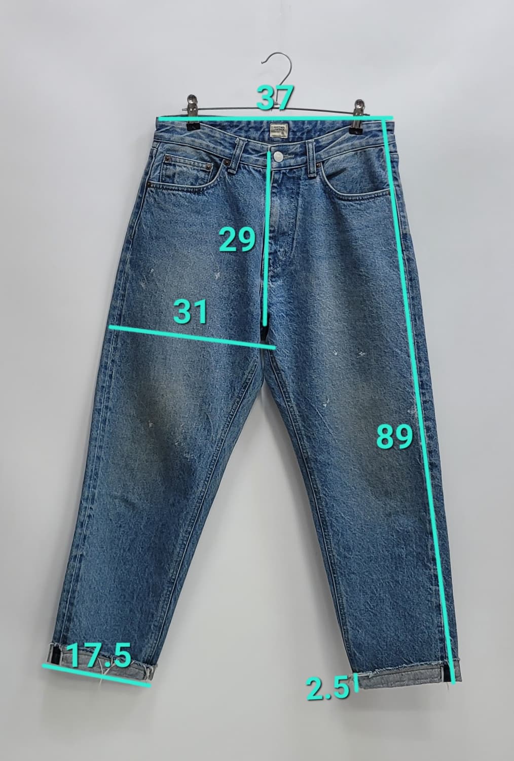 어나더오피스 배기핏 워싱 청바지 / 남 78 (30) 여성가능
 상품이미지10