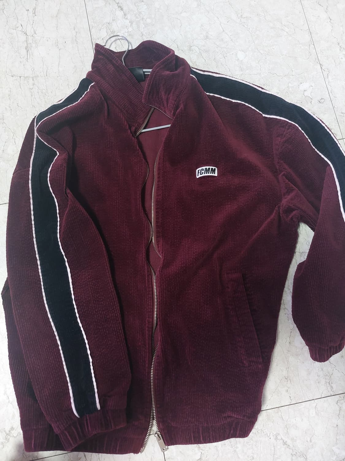 FCMM 코듀로이 트랙 자켓 버건디 L 상품이미지1