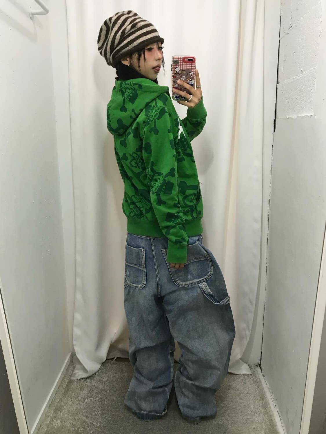 Stussy Skull Printing Hood Zip-Up 상품이미지6