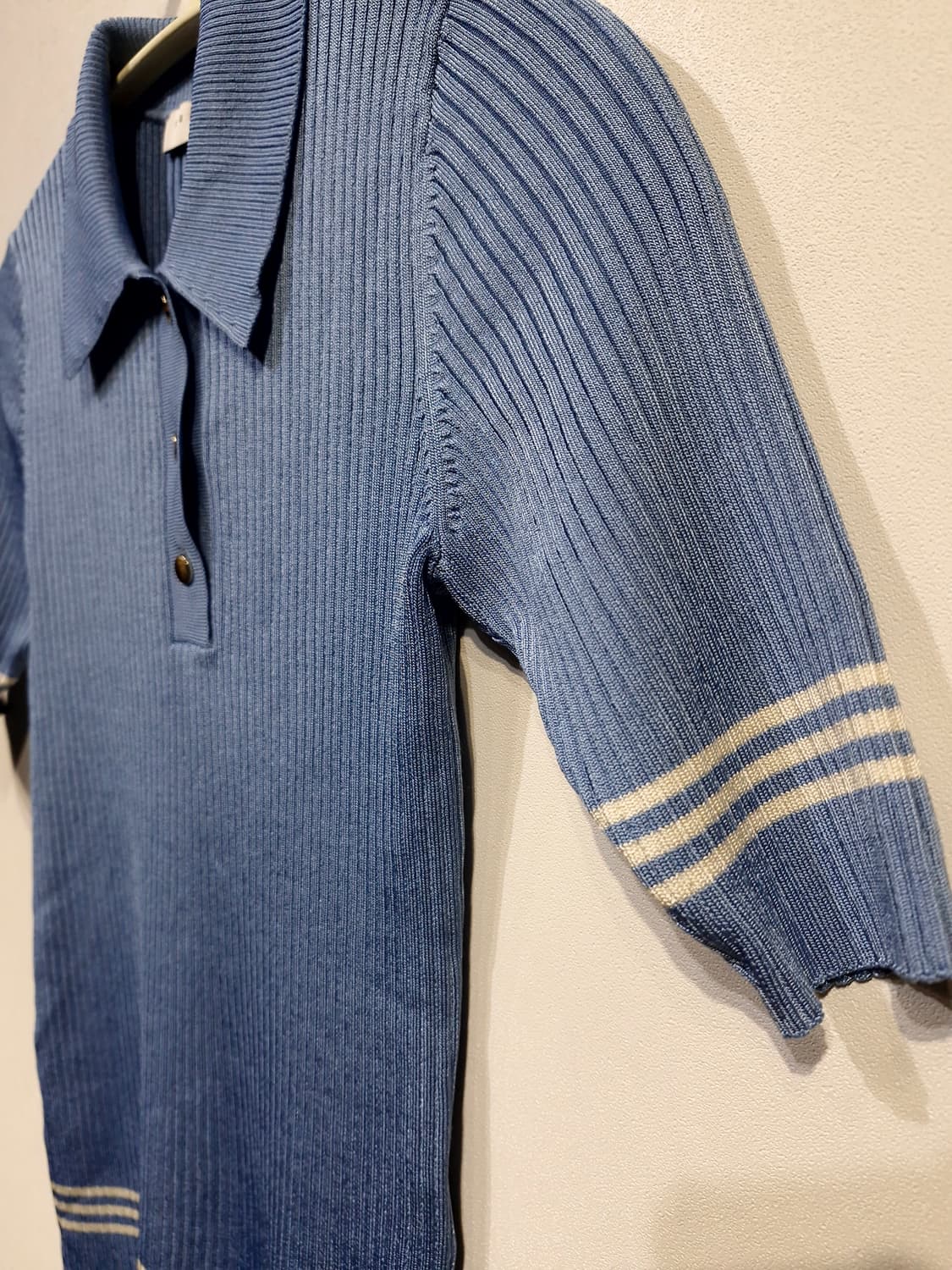 SANDRO 산드로 골지 반팔 카라 니트[1] 상품이미지7