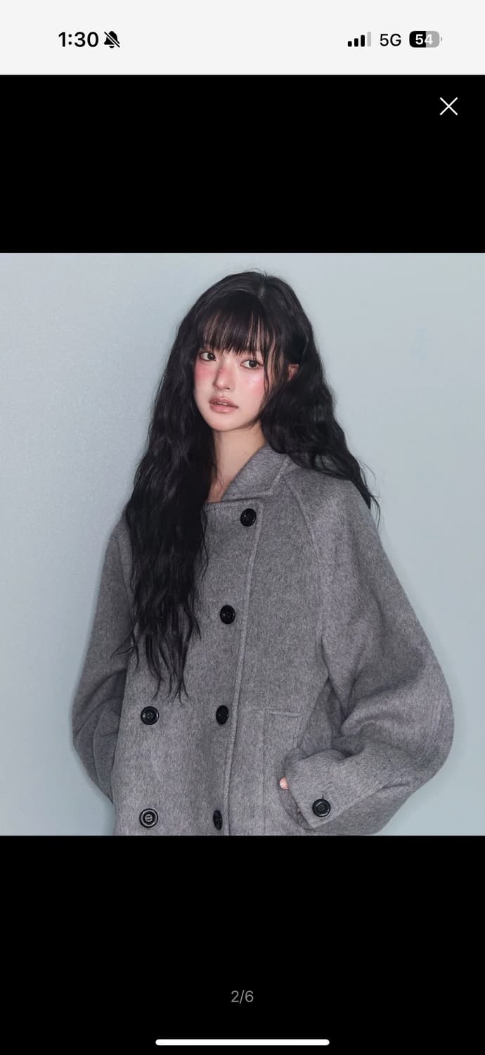 미레코 후드 더블 버튼 코트 상품이미지4