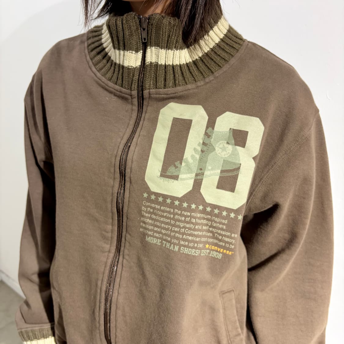 컨버스 브라운 프린팅 자켓 상품이미지2