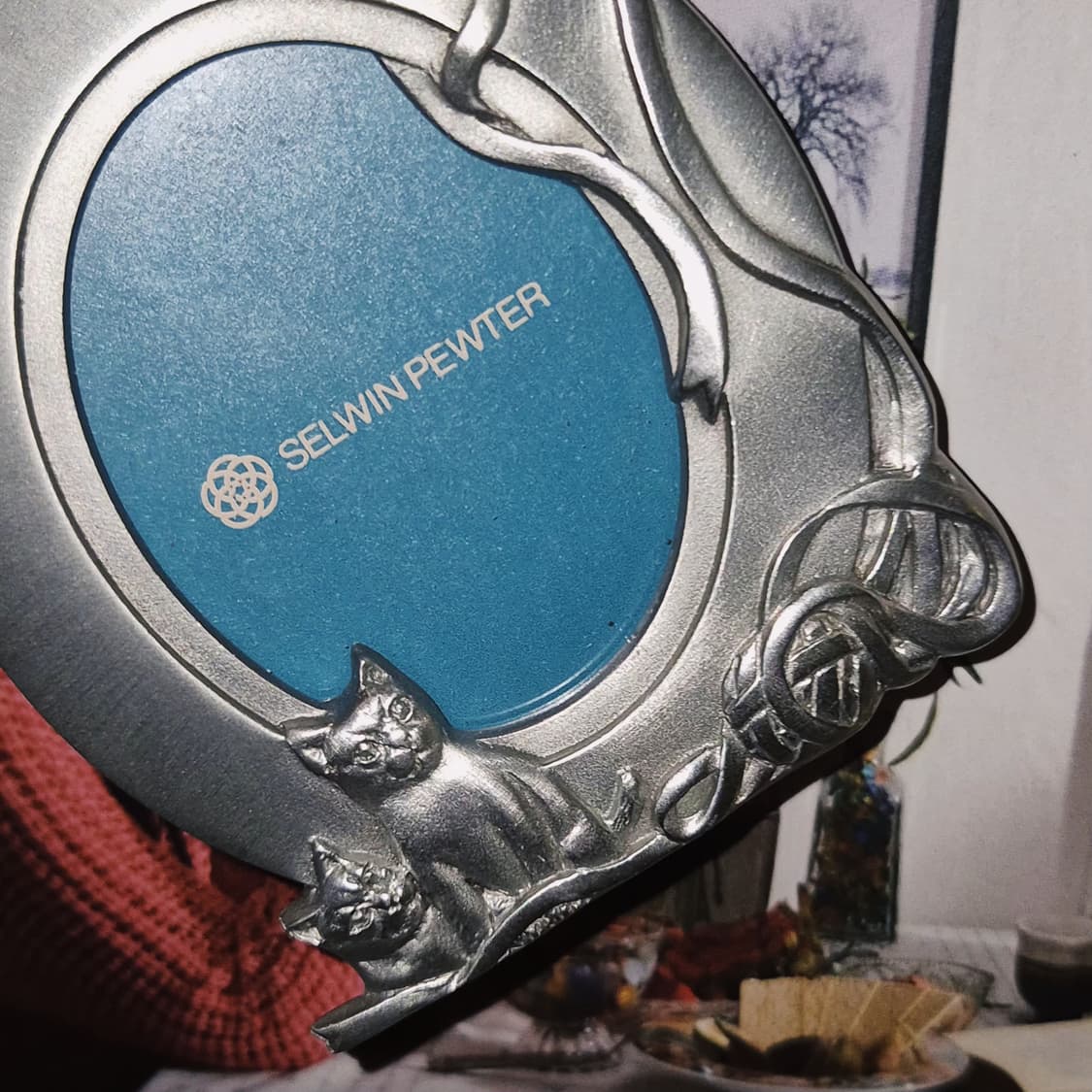 90s 레트로 퓨터 주석 털실 고양이 액자 상품이미지10