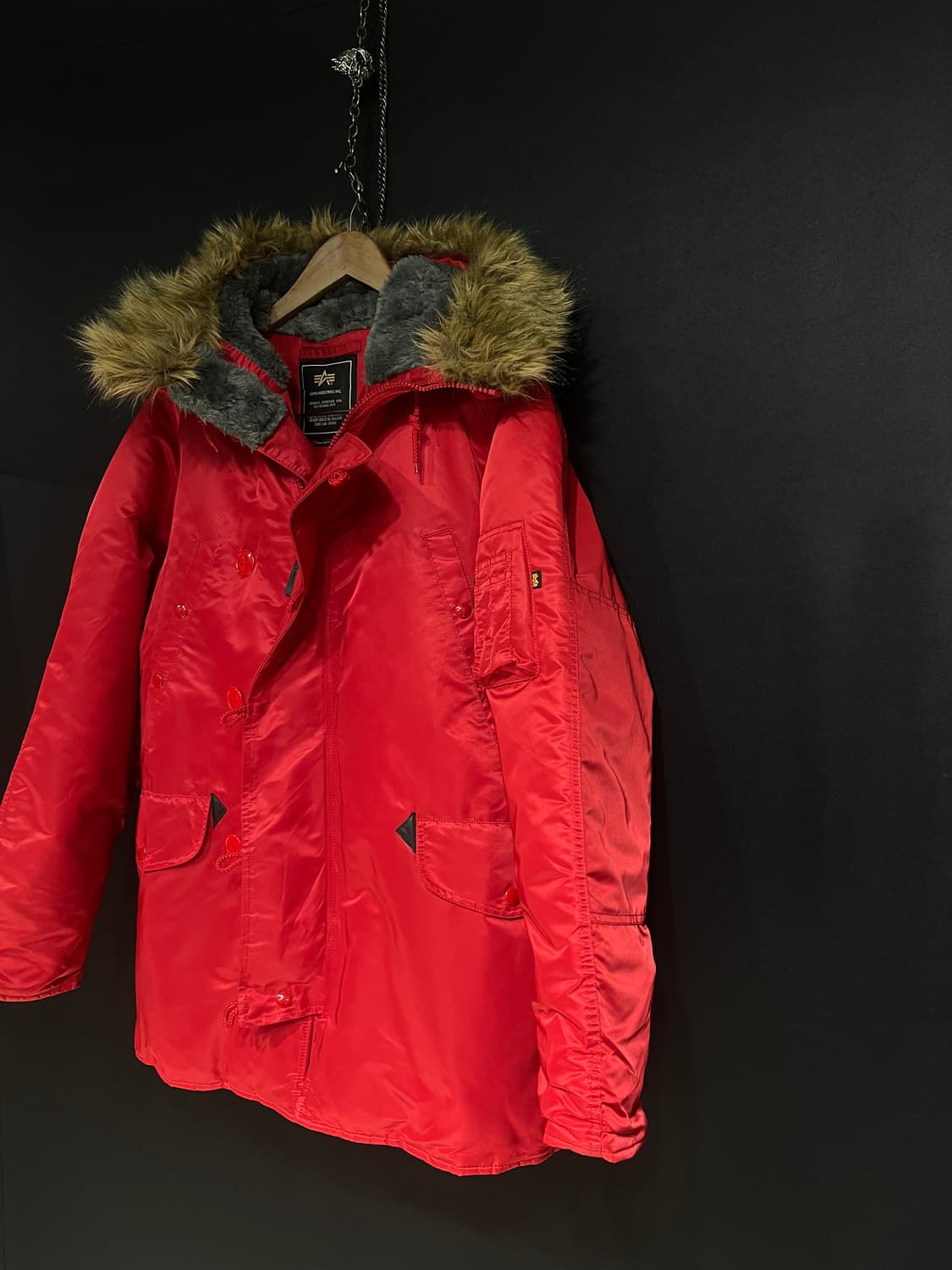 알파 usa n-3b 파카 레드컬러 상품이미지3