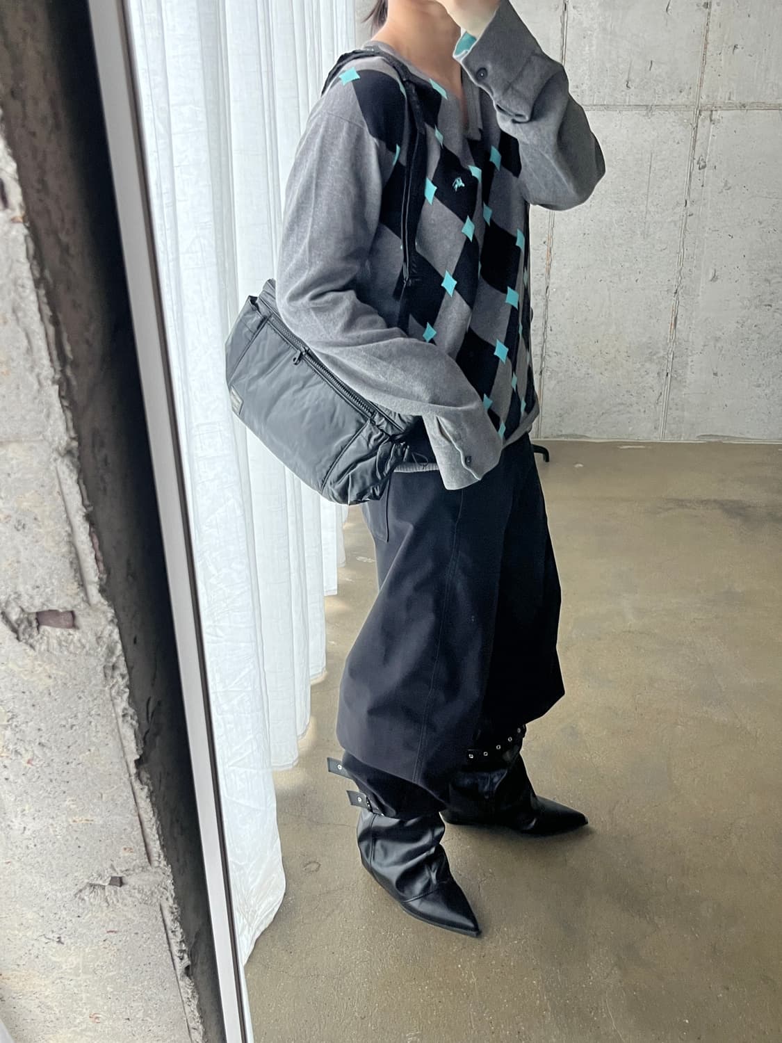 Burberry 버버리 블루 다이아몬드 롱슬리브 니트 상품이미지8