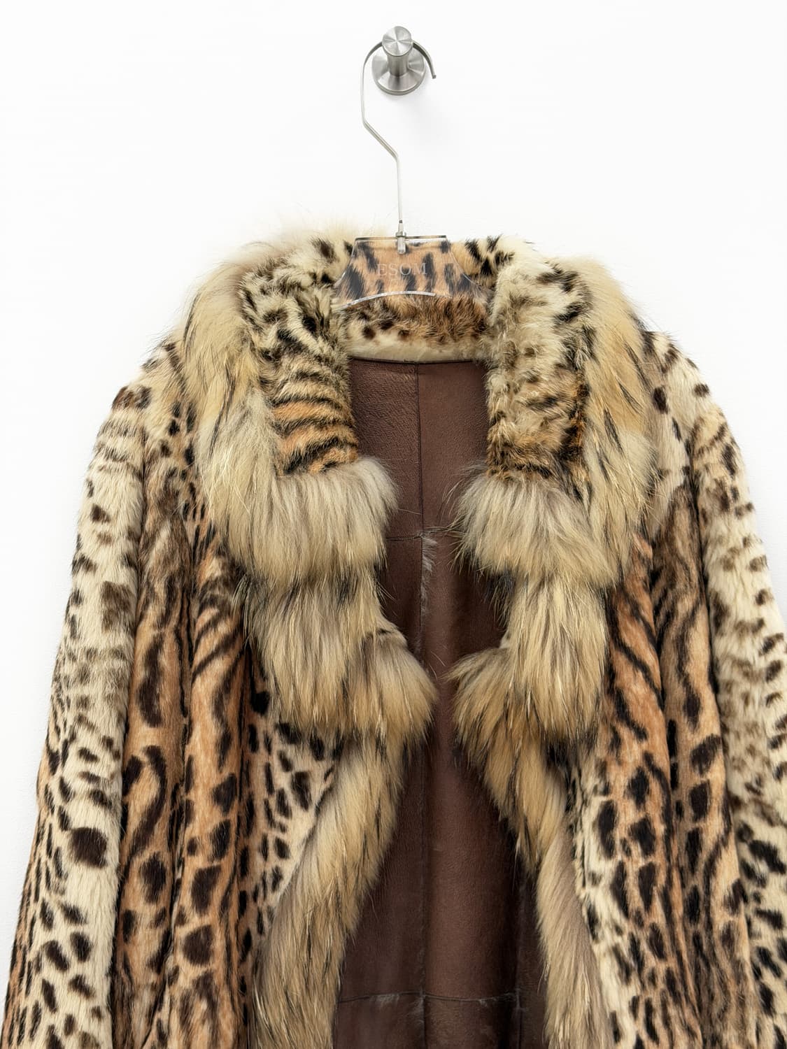 Pellessimo Paris 레오파드 래빗 & 폭스 퍼 리버시블 자켓 상품이미지4