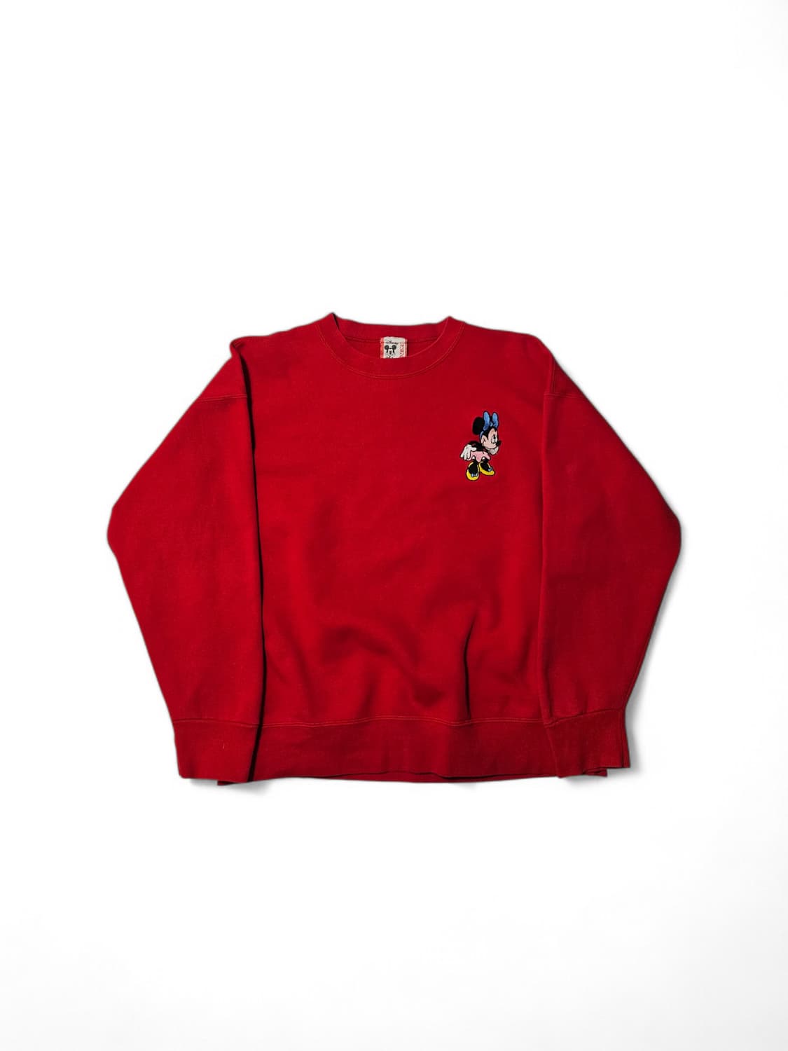 1990's 디즈니 미니마우스 스웻셔츠 레드 XL USA 상품이미지2