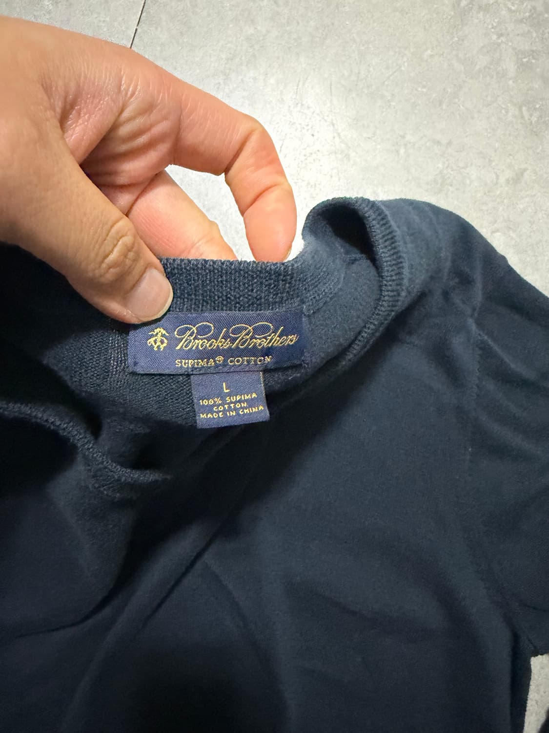 브룩스브라더스 네이비컬러 빈티지 코튼 니트  100size   상품이미지2
