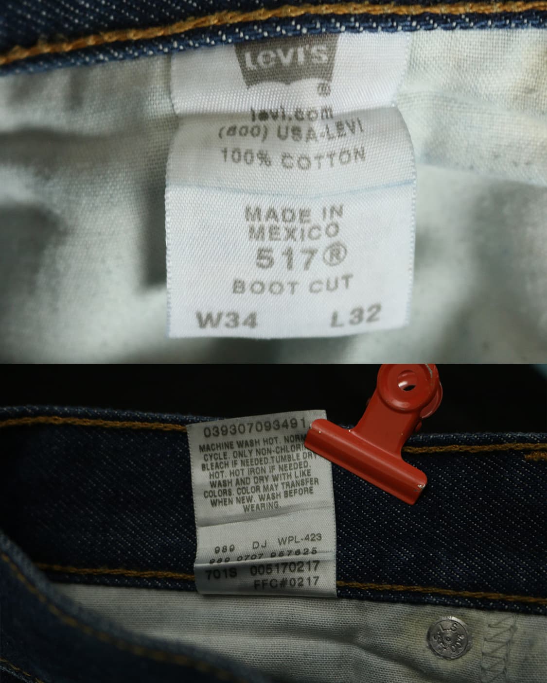 리바이스 00s 517 부츠컷 데님 팬츠  상품이미지8