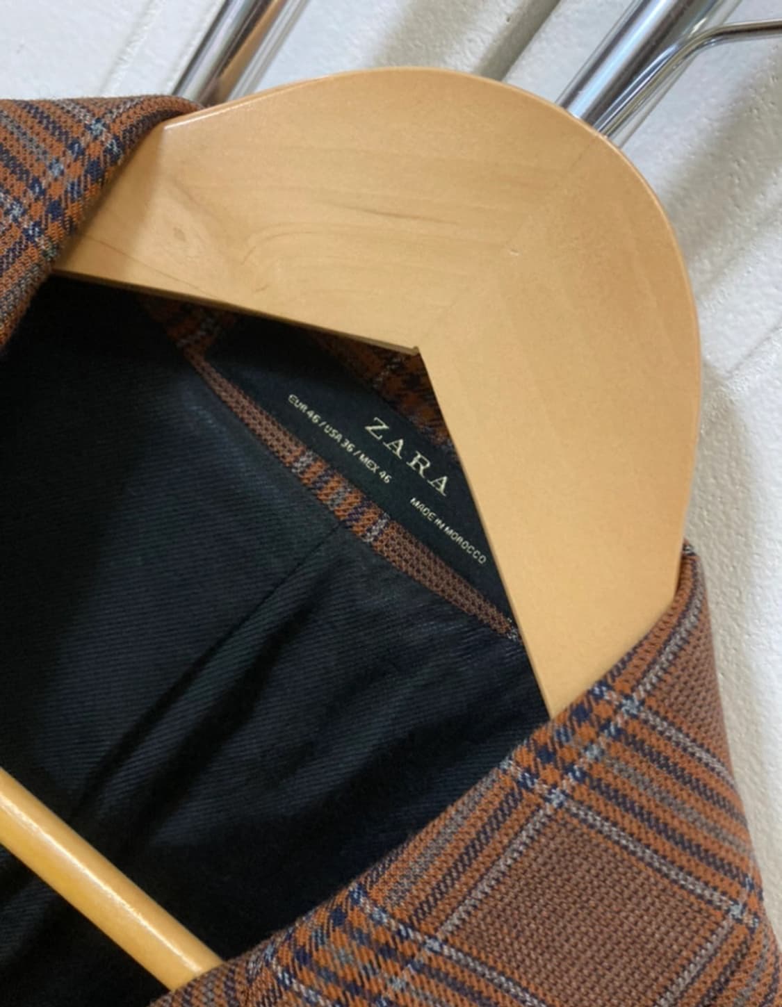 자라 남성 체크 블레이저 자켓 상품이미지4