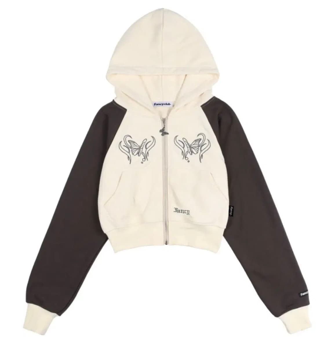 팬시클럽 플루터 후드 집업 (CHARCOAL)_F22ZA934 상품이미지2