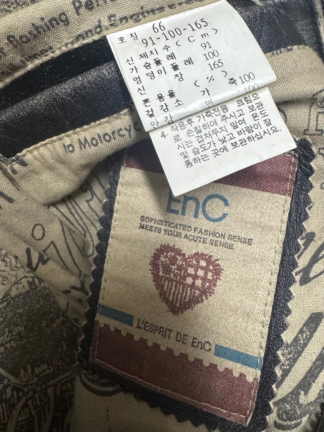 빈티지 워싱 레더자켓 상품이미지4