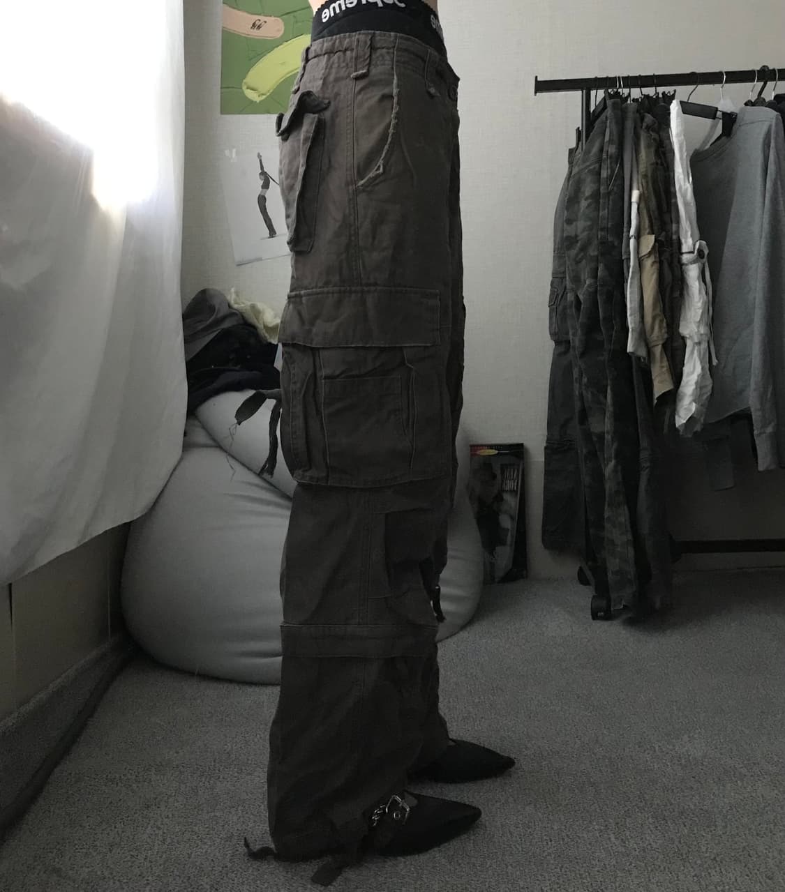 빈티지 브라운 와이드핏 카고팬츠 상품이미지4