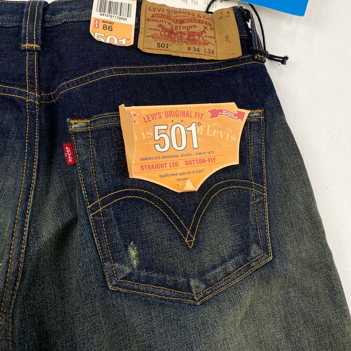 리바이스 501 데드스탁 워싱 데님 진 (34) 상품이미지8