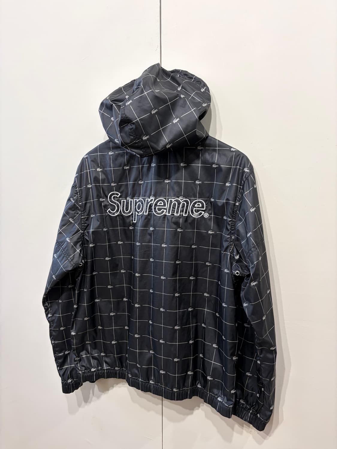 슈프림 x 라코스테 리플렉티드 그리드 나일론 아노락 상품이미지2