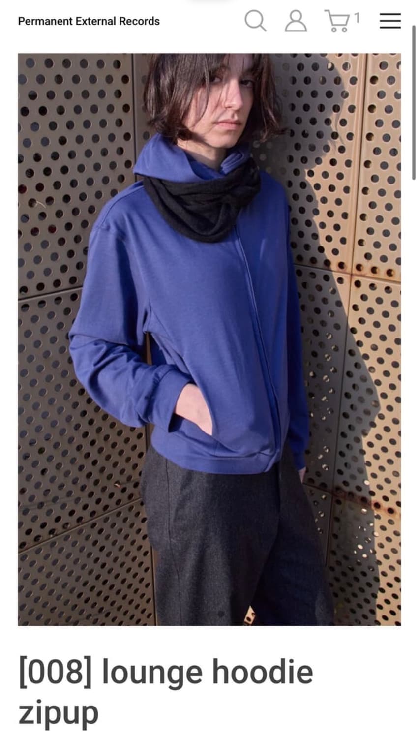 [2] 머듈 mudule 라운지 후드집업 블루 + 팝업 토트백 상품이미지1