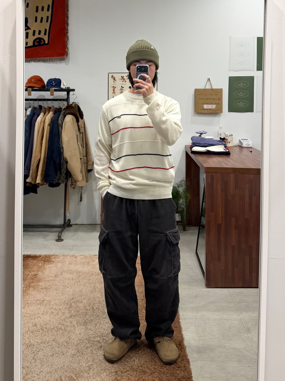 90s Lacoste 라코스테 스트라이프 니트 상품이미지2